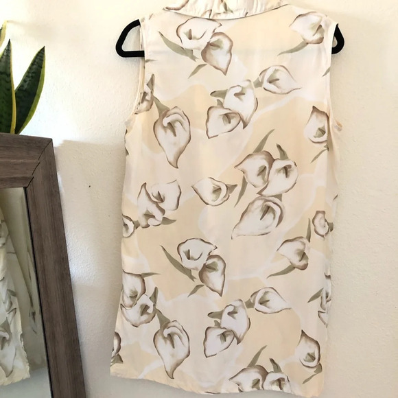 Vintage Zapa double breasted button down collared sleeveless top tunic length - Picture 5 of 8